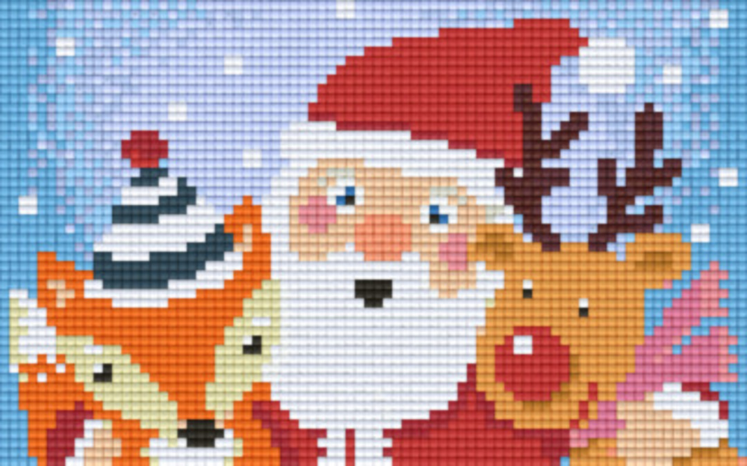 Christmas Friends Two [2] Baseplate PixelHobby Mini-mosaic Art Kits image 0
